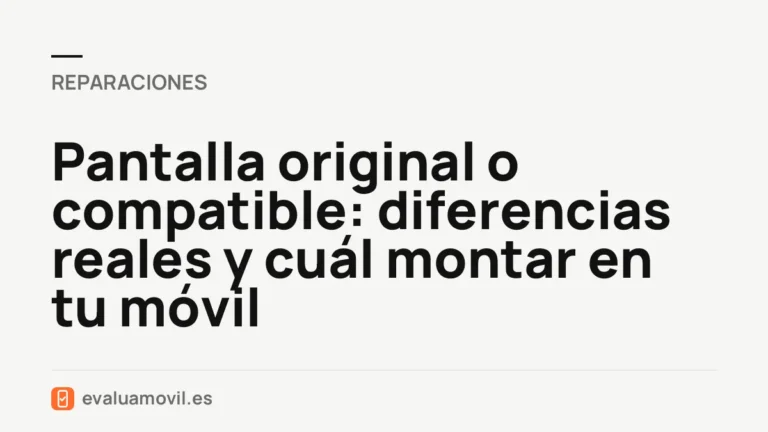 Pantalla original o compatible: diferencias reales y cuál montar en tu móvil