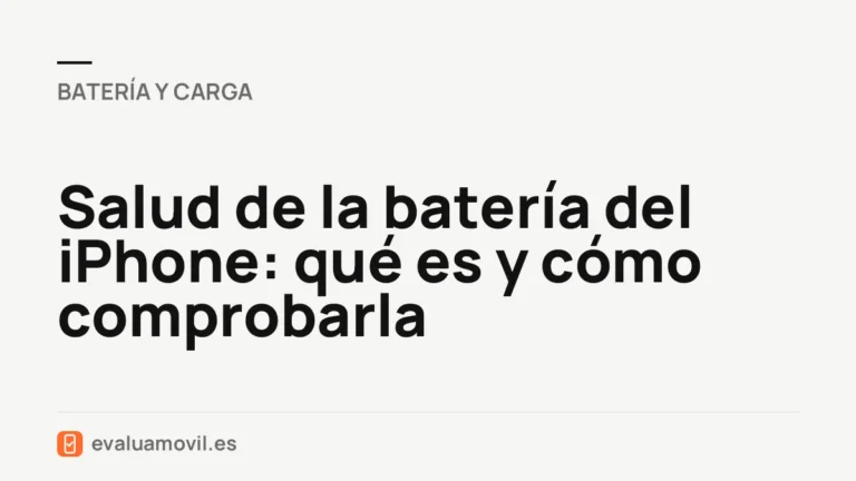 Salud de la batería del iPhone: qué es y cómo comprobarla